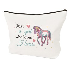 Horse Gifts for Girls Women,Horse Lover Gifts,Makeup Bag Horse Toiletry Bags Cowgirl Accessories for Women Equestrian Horse Gift Pencil Case