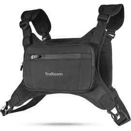 Trailoom - Paquete de pecho para correr, chaleco reflectante, repelente al agua, soporte para teléfono, bolsa de entrenamiento para corredores, ciclis