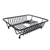 Delfinware 2020BK Dish Drainer, Metal, Black, 31.5 x 25 x