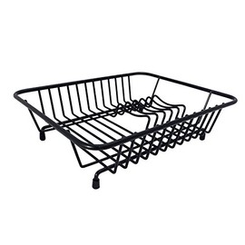 Delfinware 2020BK Dish Drainer, Metal, Black, 31.5 x 25 x 8.5 cm