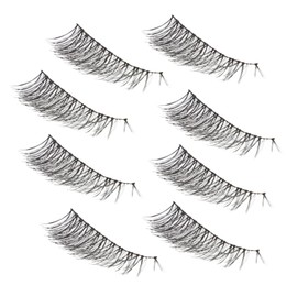 Baluue 4pair Natural False Eyelashes Style Long Thick Magnetic Lashes for Women Natural Look