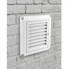 QWORK Air Vent ABS Louver Grille Cover, 2 Pack 4"