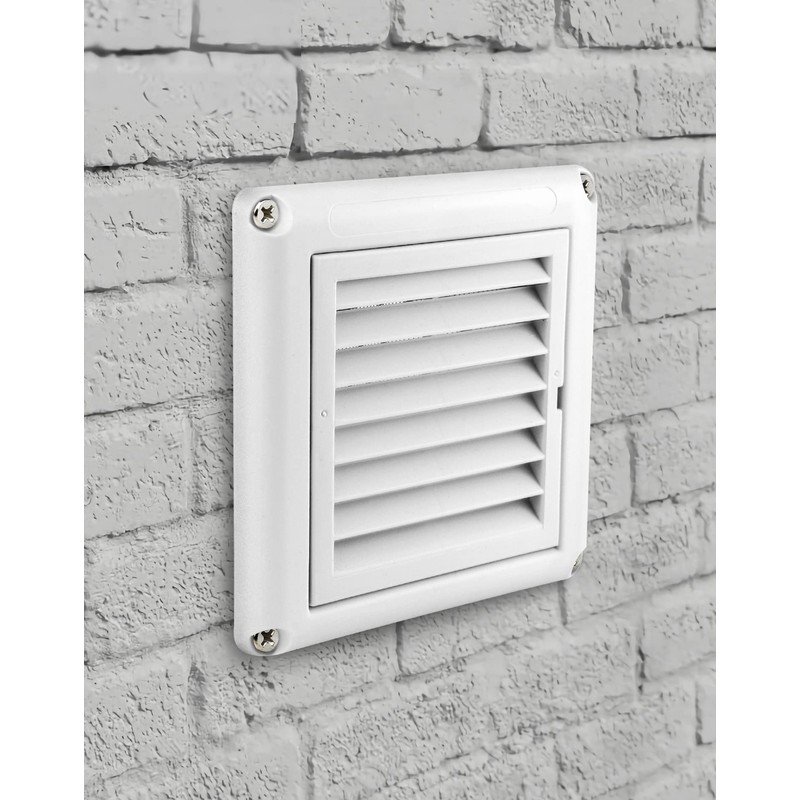 QWORK Air Vent ABS Louver Grille Cover, 2 Pack 4"