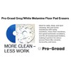 Pro-Graad 13” 330mm Grey/White Melamine Eraser Floor Pad, 68482, 5