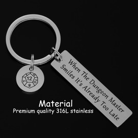HUTIMY Dnd Merchandise Gifts Keychain For Women Dungeons And Dragons Keychains Dnd Key Chain Jewelry Dragon Keyring Dungeon And Dragon Gifts Dnd Merchandise D&D Dungeon Master Gift D&D Keychain