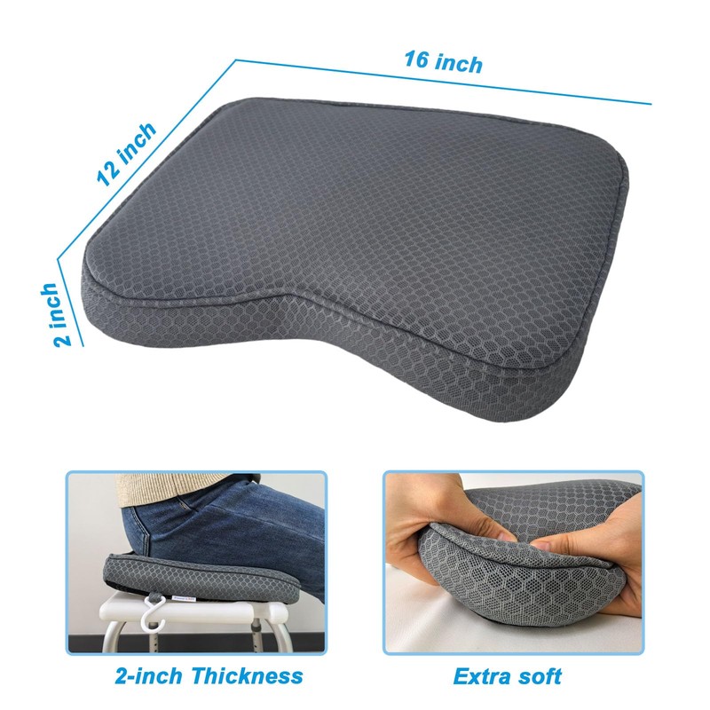 Esme L&H Shower Seat Cushion for Transfer Benches in Bathtub,