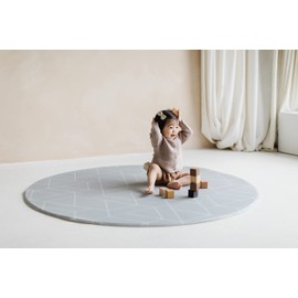 LITTLE Bot Ofie Round Mat, baby play mat (zen line+triangle, round)