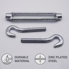 (Pack of 2) Turnbuckle Wire Tensioner M10, Adjustable Turnbuckles Hook