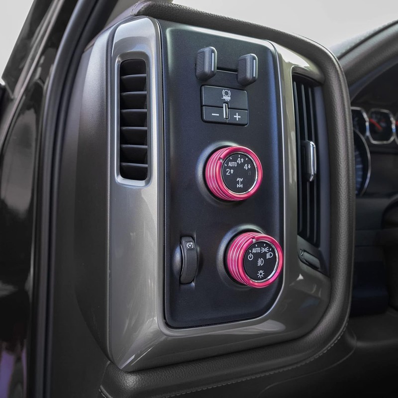 AuTK Aluminum Alloy HVAC Control Knob & Switch Covers Kit