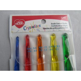 Susan Bates Crochet Hook Set Sizes 4.0, 5.0, 5.5, 6.0, 6.5 mm