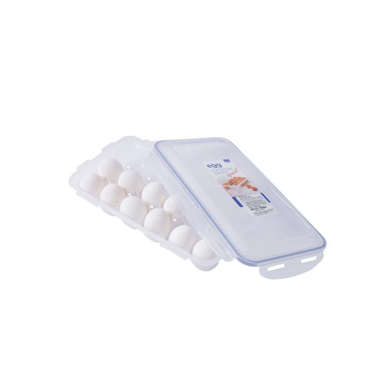 Lock & Lock HPL955 Egg Storer for 18 Eggs- Clear/Blue,