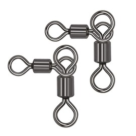 SEASKY Power Parent-Child Swivels, 50-Piece Set, Stainless Steel Copper Alloy, High Strength and Corrosion Resistance, Boat Fishing, Fishing Tackle, Snap, Swivel, Fishing Rig (6*7, 50-Piece Set)