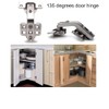 KAFENDA 2 DTC 135-degree Corner Cabinet Hinges, 135-degree DTC Cabinet