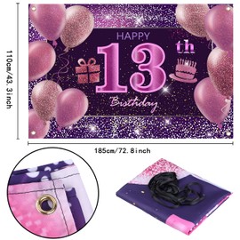 IMISI Happy Birthday Banner & Backdrop Decorations for a Party