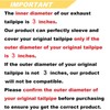 Vurkcy 3 inch Inlet Exhaust Tip, 6" Outlet 15" Overall