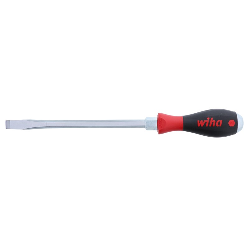 Wiha 53040 Slotted Screwdriver with SoftFinish Handle and Solid Metal