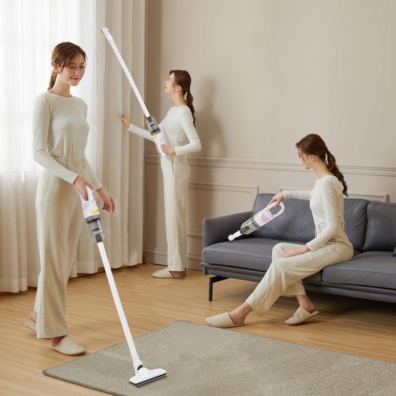 Handheld Vacuum Cleaner,6 in 1 Corded Stick Vacuum Cleaner(White) |