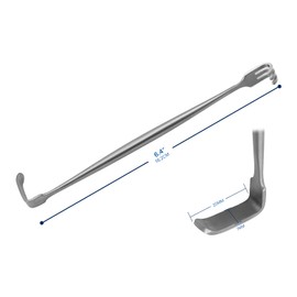 Senn Miller Surgical Retractor, 6.375 inch, Double-Ended, for Dermatology and Podiatry STAINLESS STEEL SHARPE AND BLUNT (B/B BLUNT/BLUNT)