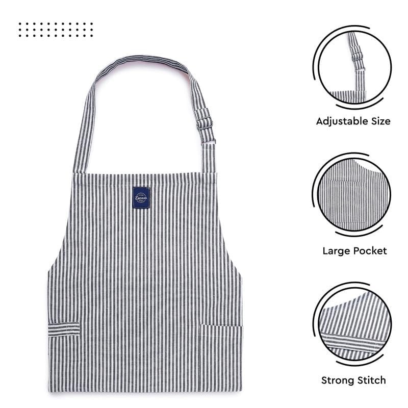 Encasa XO Adjustable Kitchen Apron with Pockets and Towel Holder