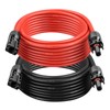10AWG Solar Extension Cable 20FT – 2 Pack Red &