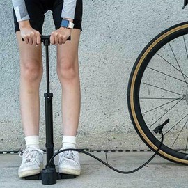 Bike Foot Pump, High Pressure 230 PSI Heavy Duty Floor Air Pump with Built in Scale Display Suitable for Bicycles Cars Motorcycles Sports Balls