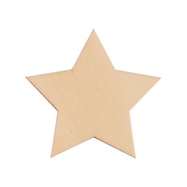 FONGKNOX 50 Pcs Wood Stars 50mm Mini Wooden Stars for Crafting Wood Slices Natural Wooden Stars Wooden Baubles Embellishments for DIY Wedding Birthday Party Decoration
