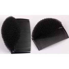 2 Pcs Black Hair Volumizer Clip Bump It Up Volume Hair Base Styling Clip Braid Insert Tool for Women's Beehive Hairstyle and Crown Shapers Hair Accessories