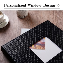 Mublalbum Leather Photo Album 4x6 1000 Photos Large Capacity Picture Book with Horizontal and Vertical Pockets for Baby Wedding Anniversary and Family (Black)