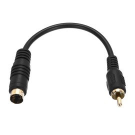 QUARKZMAN S Video Cable 0.56 ft, 4 Pin S-Video Male to RCA Male Composite Adapter Converter Transmission for TV Receiver Monitor