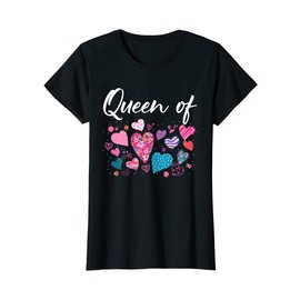 Queen Of Hearts Valentines Day Love V-Day Pajama Women Girls T-Shirt