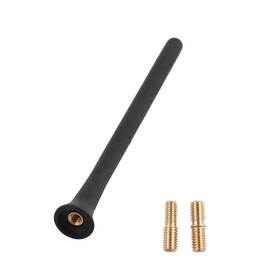 Motorcycle Short Antenna Mast 6 3/4in Long Screw in Rubber Shape Memory Replacement