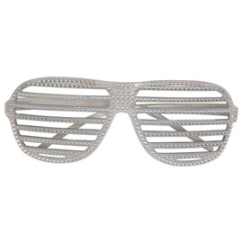 Macho Man Studded Colored Costume Glasses - White