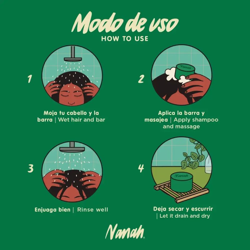 Nanah Shampoo Natural En Barra De Romero Y Menta