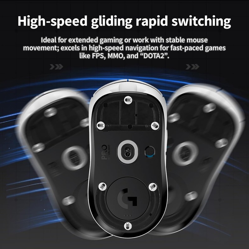 yiodelu Universal Glass Mouse Skates Smooth Durable Thin Ultra Strong