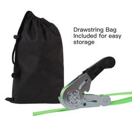 XSTRAP STANDARD Ratchet Tie Down Straps 4 Pk 15Ft- 500 Lbs Load Cap- 1500 Lb Break Strength-Cargo Straps for Moving Appliances, Lawn Equipment, Motorcycle