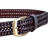 Enseed Mesh Belt, Braided All Leather, Leather, Braid, Width 1.3