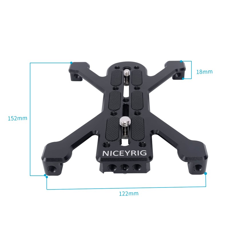 Niceyrig Arca-Swiss Quad Base Plate for Arca-Swiss Tripod Tripod Plate