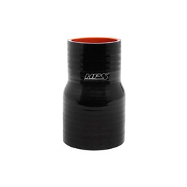 HPS HTSR-400-600-L6-BLK High Temp 4-ply Reinforced Silicone Reducer Coupler Hose, 30 psi Maximum Pressure, 4" - 6" ID, 6" Length, Black