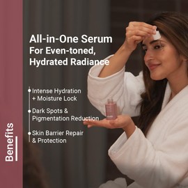 Neude SkinGenesis Brightening & Anti Aging Face Serum with Lactic Acid, Niacinamide & Hyaluronic Acid for Radiant Skin For Men & Women | Reduces Dark Spots, Fine Lines, Protects Skin Barrier | All Skin Types | 30ml