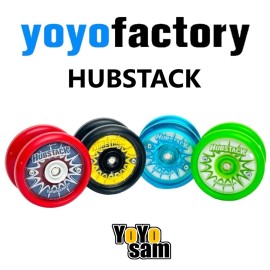 YoYoFactory Hubstack Yo-Yo - YoYo Plays Responsive or Unresponsive! - Aqua w/White