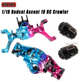 RCHuiWow RC Portal Axles & Diff Cover Upgrades Part for 1/18 Red cat Ascent-18,Aluminium Alloy Front Rear Portal Axles Brass Diff Cover,Multicolored