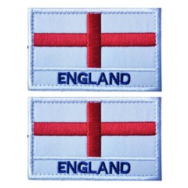 EmWoot 2PCS England Flag Patch Embroidered Morale Patch Military Tactical Patches Hook and Loop