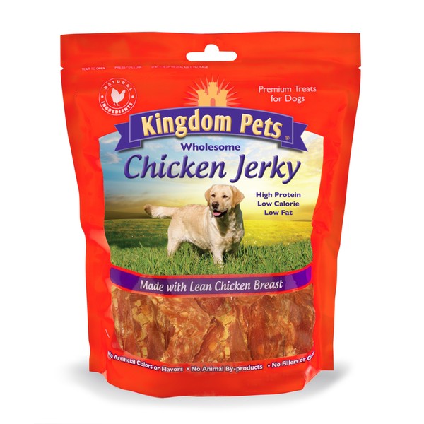 Kingdom Pets Filler Free Chicken Breast Jerky, Premium Treats for Dogs, 48-Ounce Bag