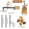 Garden Rock Band Windmill,Metal Guitar Player Windmill – Wind-Powered Yard