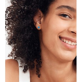 ChicSilver December Birthstone Stud Earrings for Women 925 Sterling Silver Delicate Tiny Tanzanite Blue Zircon Earrings Studs Hypoallergenic