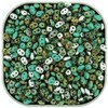 Czech Superduo Two-hole Seed Crystal Beads 5x2.5mm African Turquoise Mix