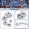 Glarks 90pcs Carbon Steel Square Nut Set M3 M4 M5