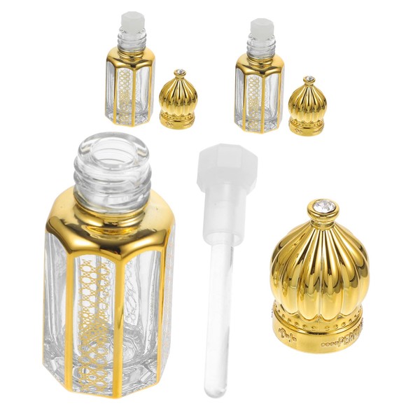 PACKOVE 3Pcs Essential Oil Roller Bottles Leak Empty Roll Containers