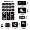ChurlChurl 575pcs Temporary Tattoo Stencil Kit - 20 Sheets Henna