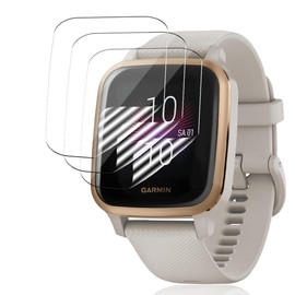 Phlleyaa Protective Film for Garmin Venu Sq Music Soft TPU Film Pack of 3 Screen Protectors [3 Pieces], Easy to Install, Bubble-Free, Anti-Scratch for Tempered Glass Film for Garmin Venu Sq Music